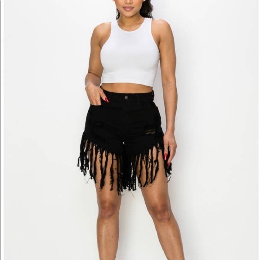 Tassel Jean Shorts